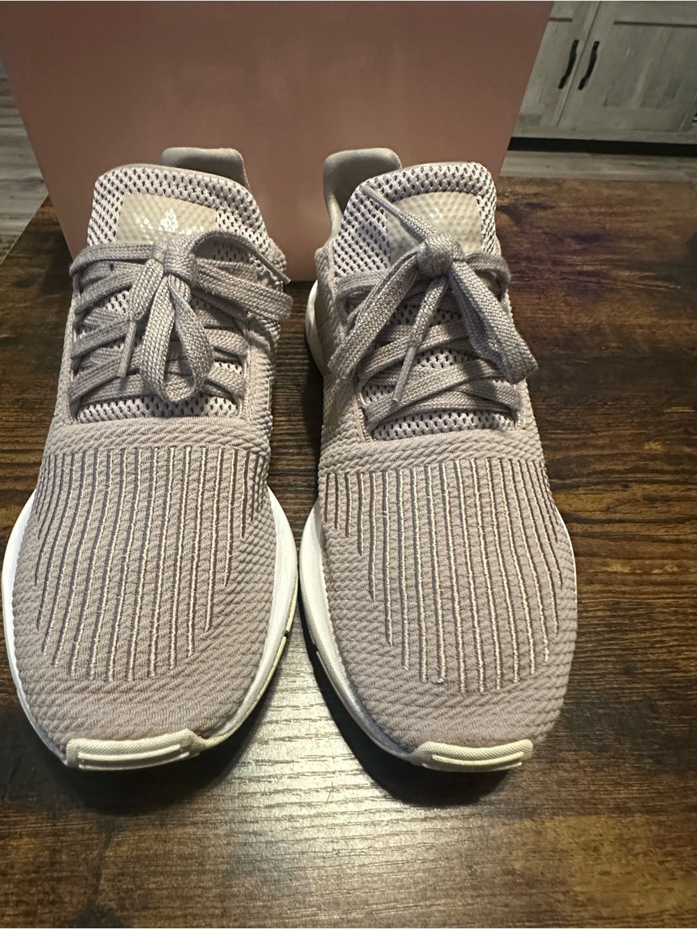 adidas Men's Knit Sneakers in Light Taupe
